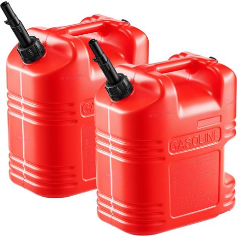 Conteneur de carburant 19 L avec bec verseur et échelle claire, étanche et portable, voitures et motos, lot de 2 (1/5)
