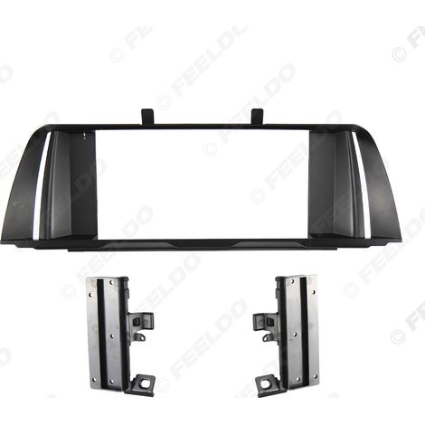 Compatible avec les BMW Série 5 (2010-2016) : cadre modifié, cadre pour écran de navigation Android grand format, support pour panneau audio, 9 pouces.