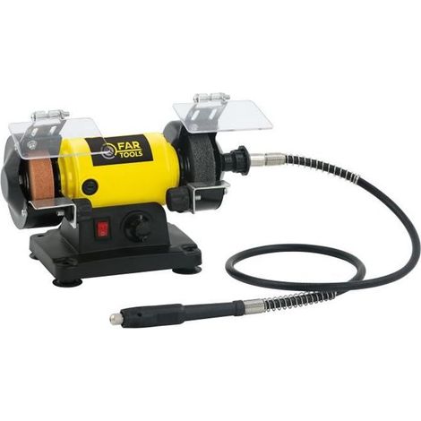 Mini Schleifmaschine - FARTOOLS - MBG120 - 120 W - 75 mm - Geliefert mit 1 Schleifscheibe und 1 Polierbürste