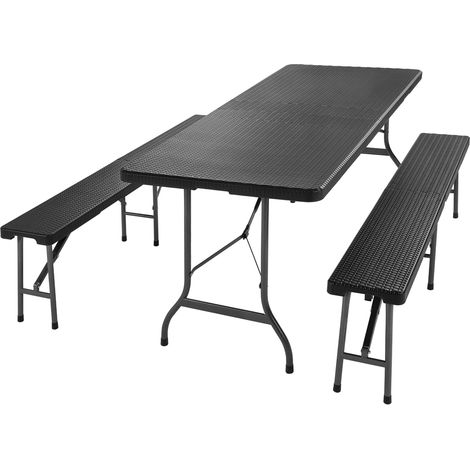 Casaria Set Mobili da Birreria 180 cm Pieghevole 2x Panca da Sagra (1/10)
