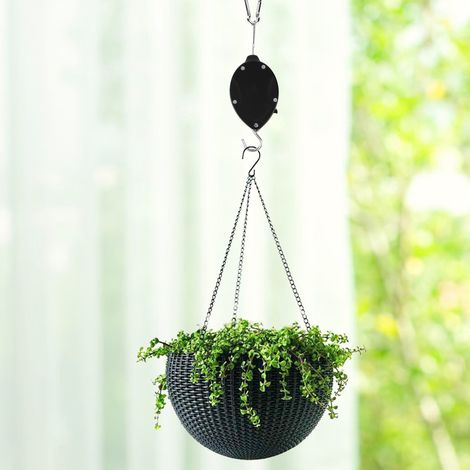 Gancio retrattile per appendere – cestino estraibile – supporto per vaso da giardino