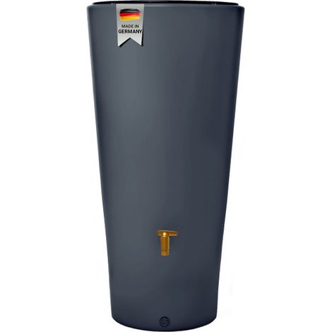 4rain VASO 2in1 Regentonne 220 Liter graphite grey inkl. Pflanzschale (1/6)