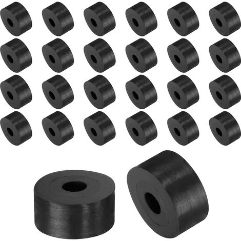 48pcs Rondelles en Caoutchouc Anti-Vibration Épaises, Entretoise Plate Amortisseur pour Connexions Électriques Réparations Automobiles Appareils, 20mm OD x 6mm ID x 10mm Hauteur (1/5)