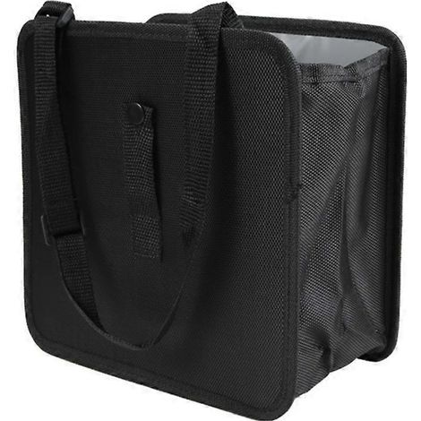Corbeille à papier pliable pour voiture, sac poubelle suspendu pour voiture, poubelle pliable, indispensables pour les voyages en voiture-23x22cm-Black (1/3)