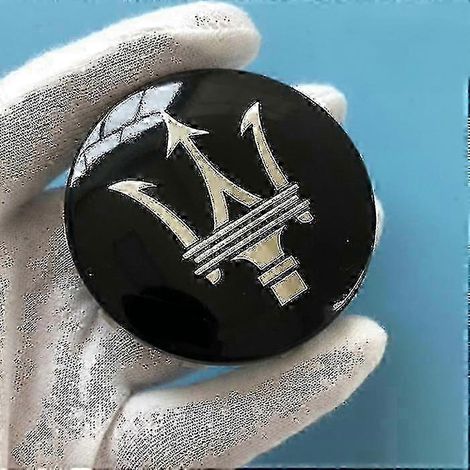 Cache-moyeu de roue Maserati Ghibli Levante 60 mm - Noir (lot de 4) (1/2)