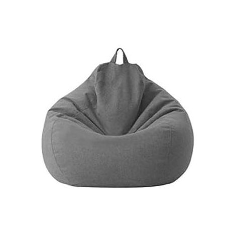 Sac de canapé Lazy Housse de Canapé Inclinable Tissu Housses de Fauteuil Housse de Chaises sans Remplissage Siège Pouf Feuilletée Tatami Salon Meubles (Gris Fonce, 70 x 80cm) (1/5)