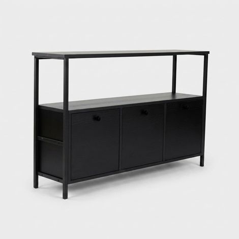 Eingangskonsole für Wohnzimmer mit Staufach Solace Schwarz (1/5)