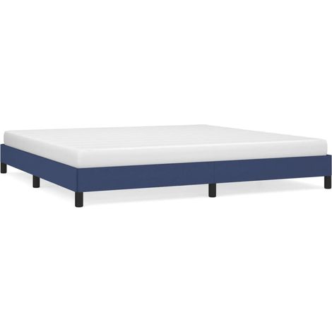 Maison Exclusive - Cama sin colchón tela azul 200x200 cm (1/5)