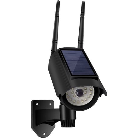 Caméra Fausse Solaire - Détecteur de Mouvement avec Voyant LED - Étanchéité IP66 - 3 Modes d'Éclairage - Pour Extérieur Jardin Garage - 1 Pièce (1/5)