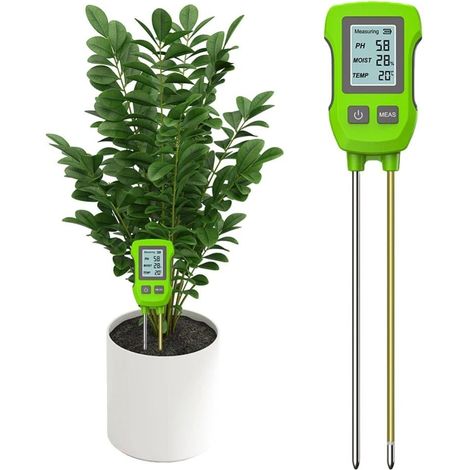 1pc Testeur de Sol Numérique 3 en 1 - pH, Humidité et Température Précis pour Plantes - Nouveau Mètre à Sol Portable (1/5)