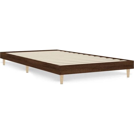 Lit simple,Lit adulte,Cadre de lit sans matelas chêne marron 100x200 cm CFW9309182 (1/5)