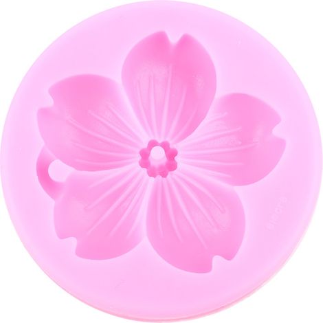 Molde De Silicona En Forma De Flor De Sakura - Para Velas Aromáticas Y Repostería DIY - 7.5 X 7.5 X 1 Cm - 1 Unidad (1/5)