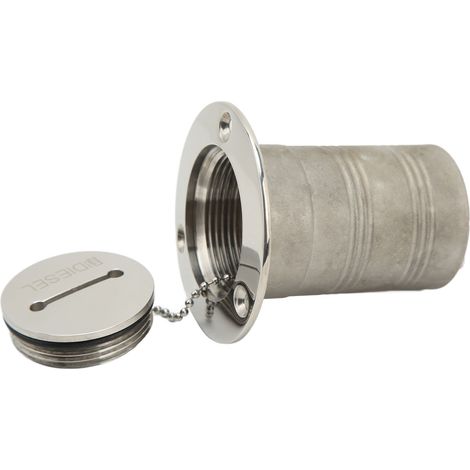 Goulot de remplissage de pont en acier inoxydable 316, 50 mm, adapté aux réservoirs de carburant de yachts, de navires et de remorques, carburant diesel. (1/5)