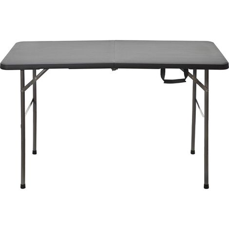 Trade Shop - Tragbarer faltbarer Tisch rechteckig 120 cm Mehrzweck-Camping mit Grifftransport -