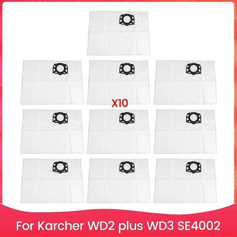 Ensemble de 10 sacs à poussière pour aspirateur Karcher WD2 Plus WD3 SE4002 - Accessoires de rechange (1/5)