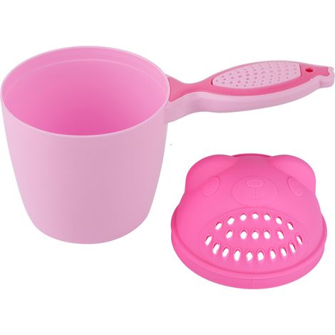 Gobelet à shampoing pour bébé, mignon, pour laver les cheveux et le bain des enfants, protection des yeux (rose) (1/5)