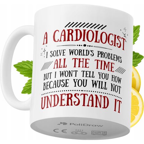 Lustige Tasse für Kardiologen – Kaffee- oder Teetasse mit witzigem Textdesign – ideal für Geburtstage, Namenstage, Feiertage und besondere Anlässe. Hochwertige Tasse für Zuhause, Büro und Arbeit. Farb (1/5)