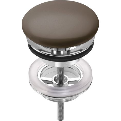 ROCA A506403966 AQUA Desagüe Lavabo o Bidé con Tapón Fijo Abierto de Porcelana Ø 72 Café - ref: A506403966
