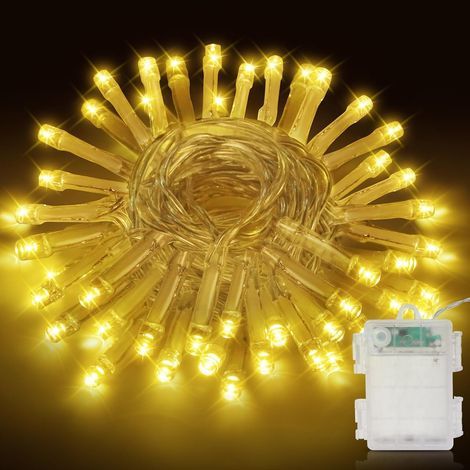 Set da 1 pezzo, bianco caldo, 3M 30 LED luci di Natale a batteria, luci di Natale per interni ed esterni per balcone, giardino, camera da letto, festa (1/5)