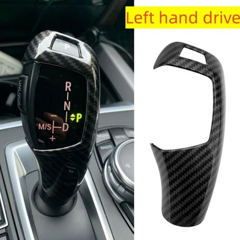 (B Fibre de carbone noire) Cache-poignée de levier de vitesse en ABS, compatible avec BMW Série 1, 2, 3, 4, 5, X3, X4, X5, X6, F30, F10, F32, F25, F15, F16 (1/4)
