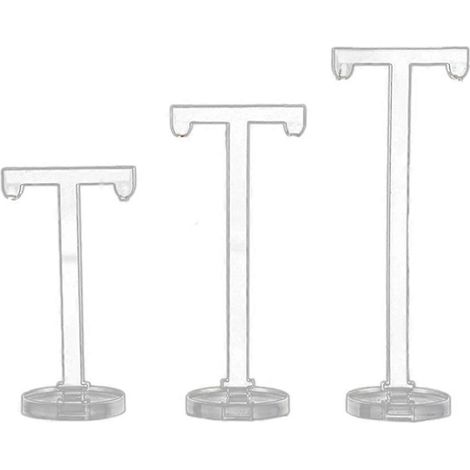 3-teiliges Acryl-Ohrringdisplay in T-Form, Ohrringhalter, Ohrringständer