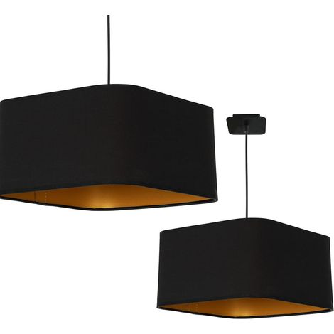 Lampada a sospensione Napoli ML6368 Ø40 nero/oro E27 Milagro (1/4)