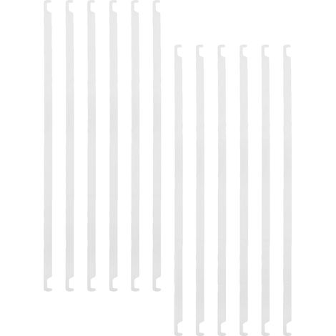 teiliges Set weißer Hängeregistraturschienen aus Eisen