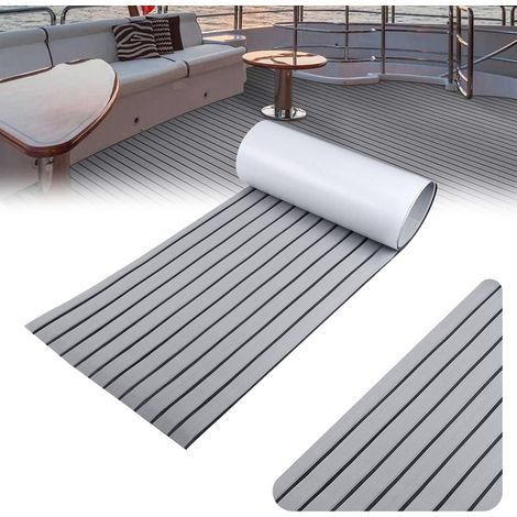 Mousse Eva Tapis pour Bateau, Navires et Maritimes, Tapis Anti-dérapant en Teck Artificiel Peut Être Utilisé pour la Décoration de Yacht, Kayak, Bateaux, RV, Piscines (1/5)
