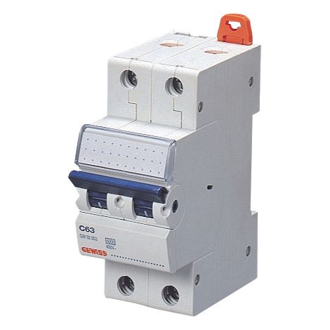 Gewiss GW92448 Interruptor magnetotérmico de 2 polos, D20, 6 kA, 2 m