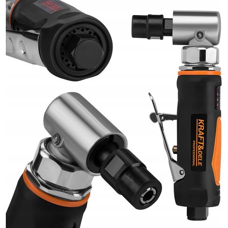 Amoladora angular neumática de 90 PSI, 21.000 RPM, 5,25 CFM, Kraft&Dele