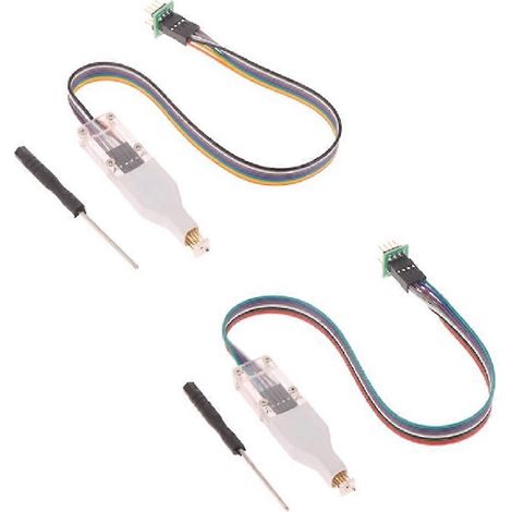 sondes de gravure/téléchargement pour puce SOP8, aiguille à ressort, câble de programmation EEPROM, 208 mil (5,8 mm) et 150 mil (4,4 mm). (1/5)