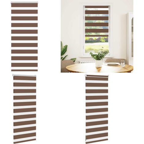 Doppelrollo Braun 65x100 cm Stoffbreite 60,9 cm Polyester - Doppelrollo - Fensterrollo (1/5)