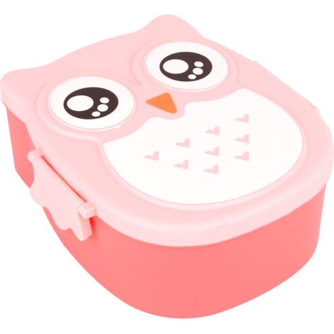 Récipient de stockage de micro-ondes de sécurité alimentaire de bote à lunch de hibou de dessin animé portatif en plastique. (1/5)