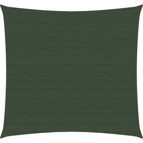 Vela ombreggiante 160 g/m² verde scuro 2,5 x 2,5 m HDPE 020009405