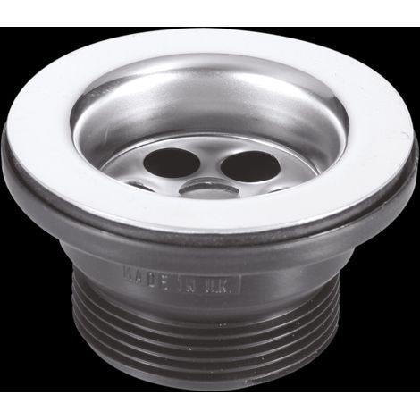 McAlpine 1.5" Centre Pin Bath Waste: 70mm Stainless Steel Flange (1/2)