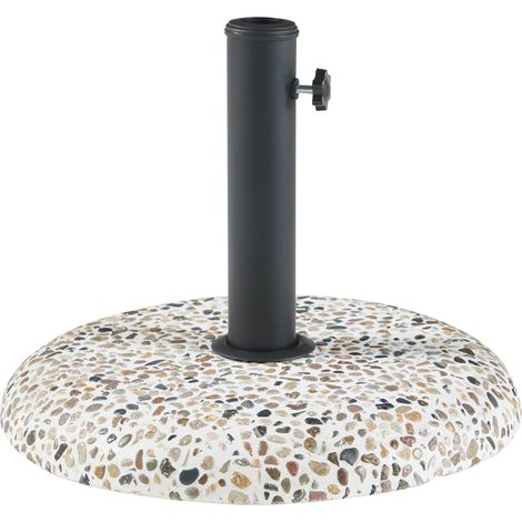 Pied de parasol jardin extérieur avec adaptateurs 37 42 52 58 mm aspect pierre (1/5)