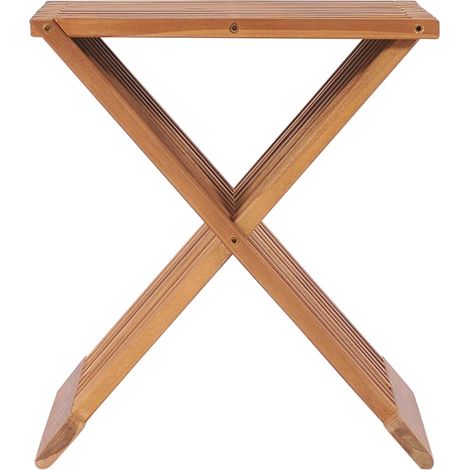 Tabouret,Repose-pied,Pouf pliable 40x32x45 cm Bois de teck solide CFW805102 (1/5)