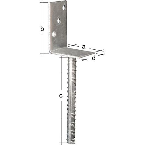 GAH Alberts L-Pfostenträger ETA-10/0210 80x100x200x60mm TZN - 213954 (1/5)