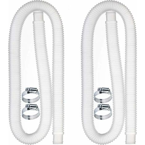 Tuyau de rechange pour piscine, accessoire pour pompe de filtration avec 4 colliers de serrage métalliques, tuyau long pour pompe de piscine, accessoires de piscine (1/5)