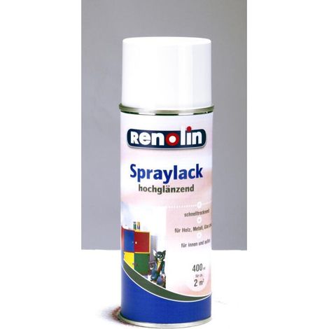 6x Renolin Spraylack Weiß 400ml Hochglanz Dosen Auto RAL Farben Innen Außen