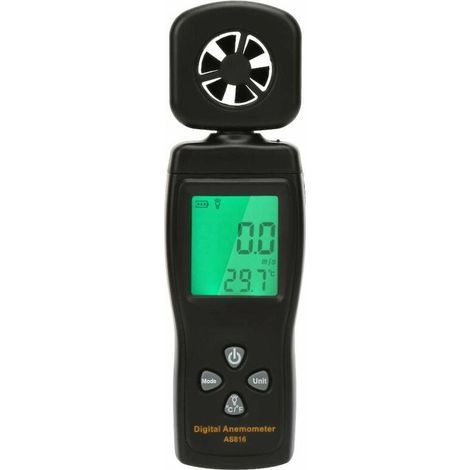 Wind Speed Airflow Tester, AS816 0.3-30m/s Mini Digital Anemometer