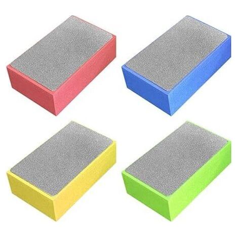 Lot de 4 tampons de polissage diamant à la main pour le ponçage du béton, du verre, de la pierre, du granit, du marbre 60, 100, 200, 400 (comme indiqué)