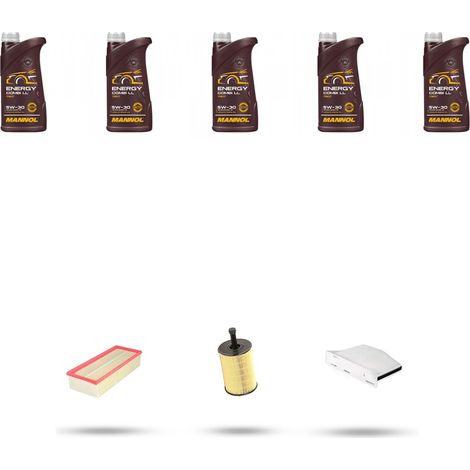 Kit tagliando 3 FILTRI e 5L OLIO compatibile con VW Tiguan I (5n) 2.0 TDI 120kw Dal 2008 (1/5)