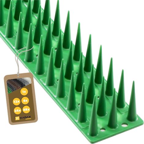 Pinchos antipalomas, material plástico, 50 cm de largo, 10 cm de alto, fácil de montar, disponible en varios colores. (1/5)