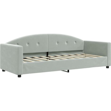 Maison Exclusive - Tagesbett Hellgrau 80x200 cm Samt (1/5)