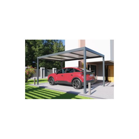 Carport aluminium autoportant 3x5 m anthracite Fabriqué en France (1/4)