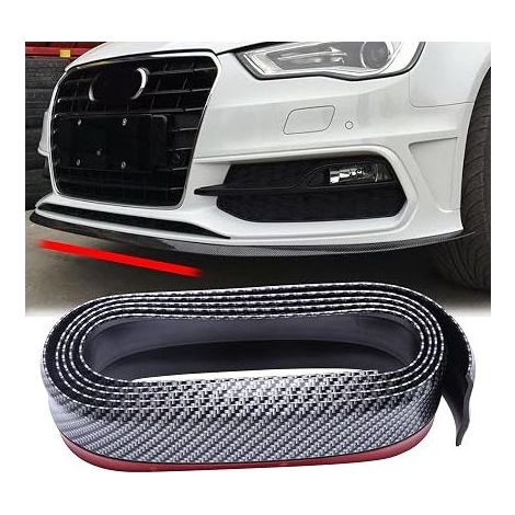 Carbon Fiber Front Bumper Protector Lip Spoiler Protector Rubber Strip Spoiler Front Lip Bumper Protector Cars SUV Truck (1/5)
