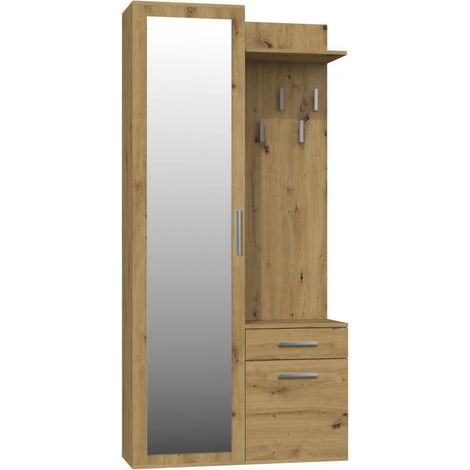 Topeshop Garderobe Eiche Artisan 50 cm breit (1/3)