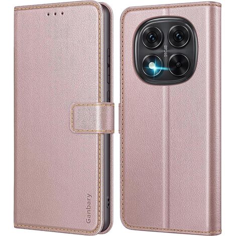 Handyhülle Leder Klapphülle Redmi Note 14 Pro 14 Pro Plus 5G Roségold (1/5)