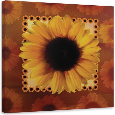 Tableau sur toile Tournesol Nature 30x30 (1/5)
